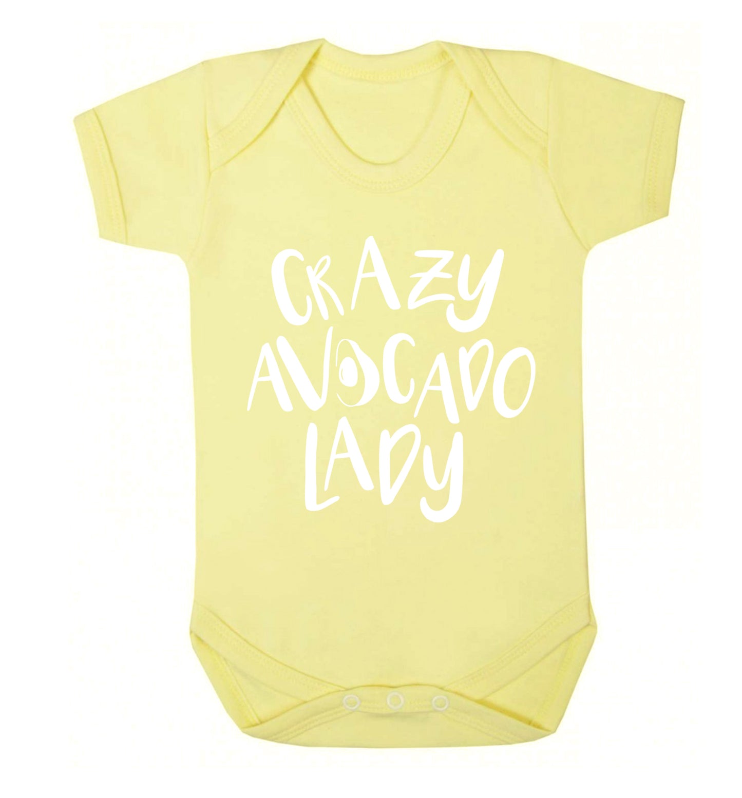 Crazy avocado lady Baby Vest pale yellow 18-24 months