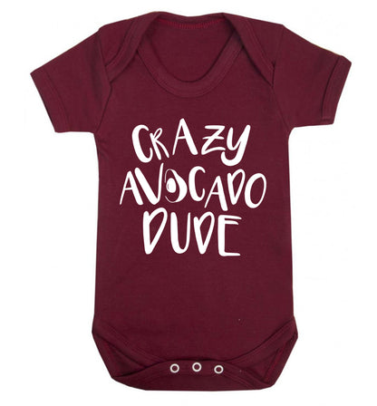 Crazy avocado dude Baby Vest maroon 18-24 months