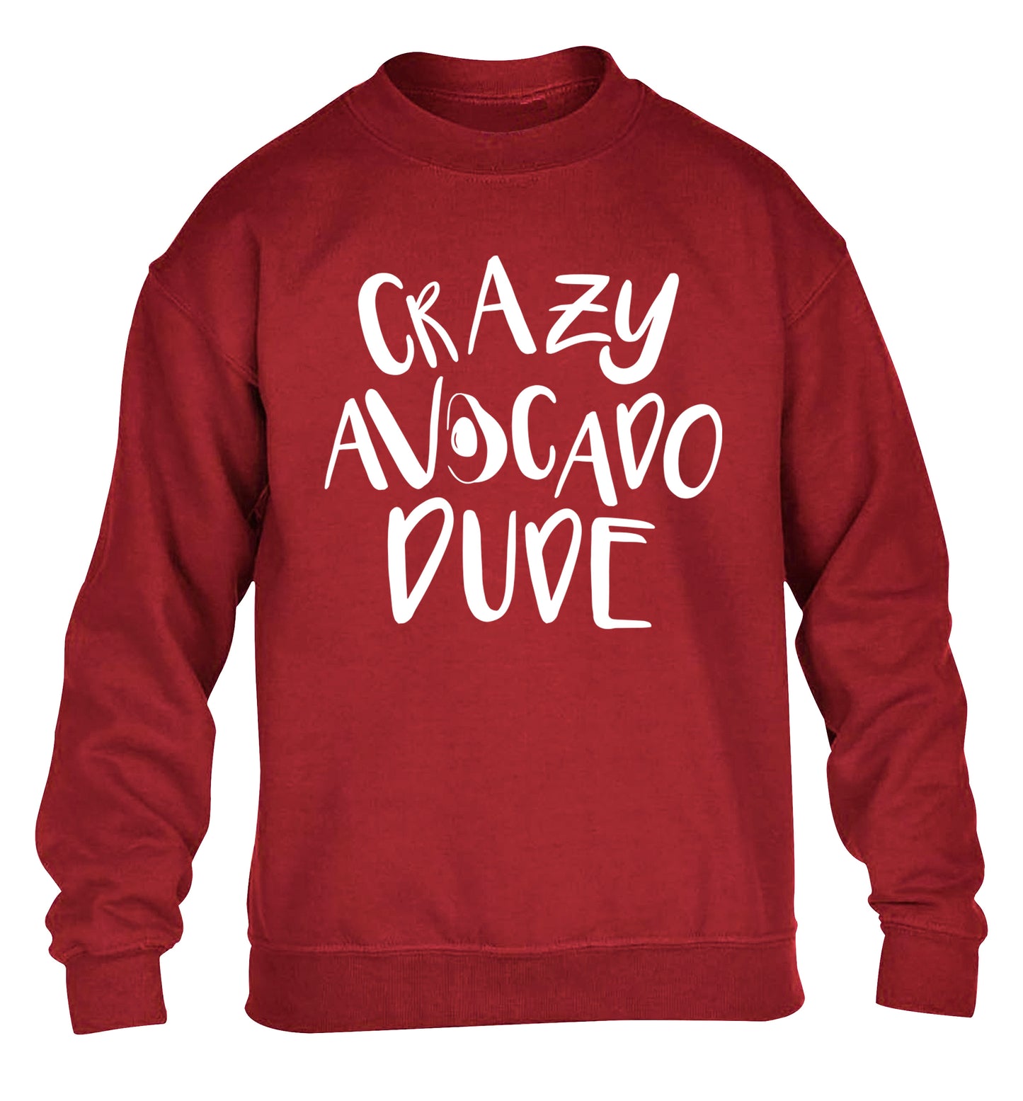 Crazy avocado dude children's grey sweater 12-14 Years