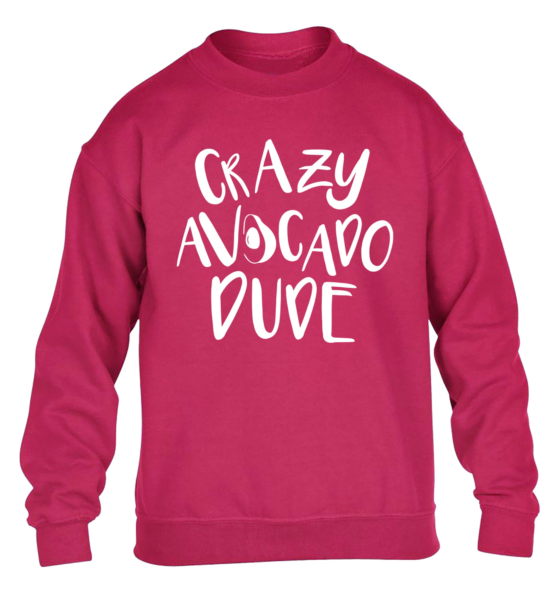 Crazy avocado dude children's pink sweater 12-14 Years