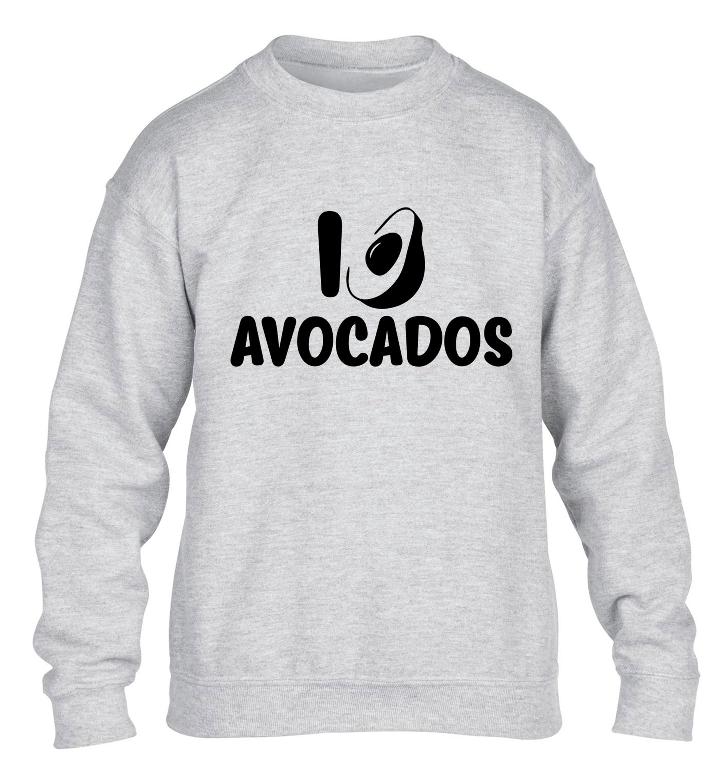 I love avocados children's grey sweater 12-14 Years