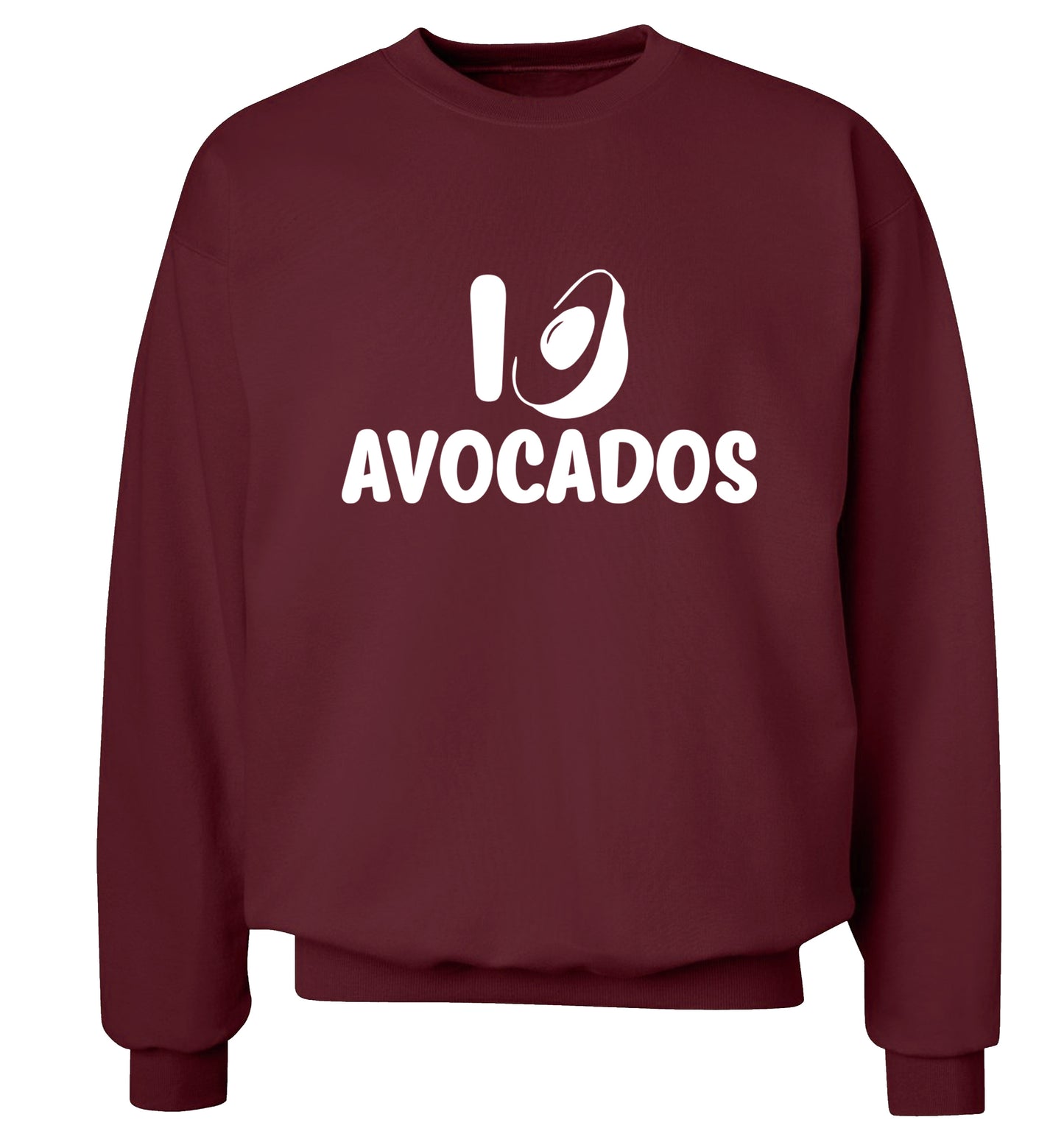I love avocados Adult's unisex maroon Sweater 2XL