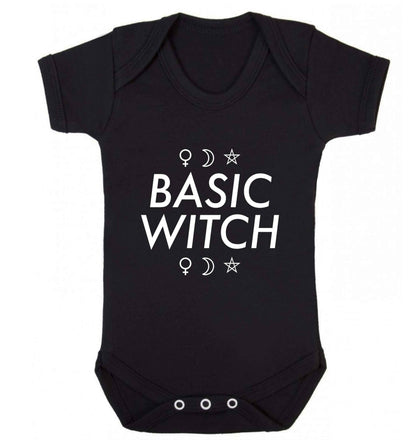 Basic witch 1 baby vest black 18-24 months