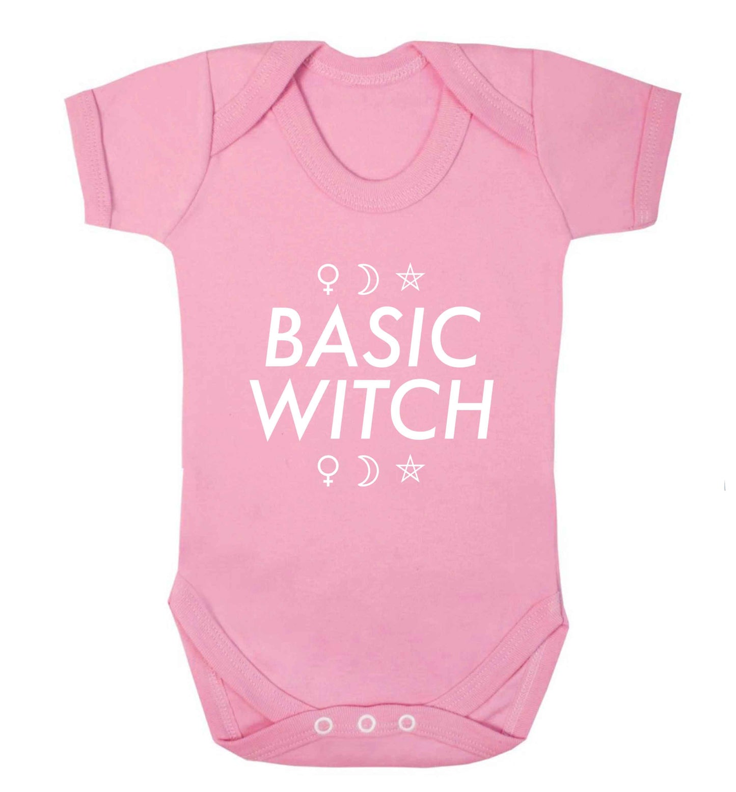 Basic witch 1 baby vest pale pink 18-24 months