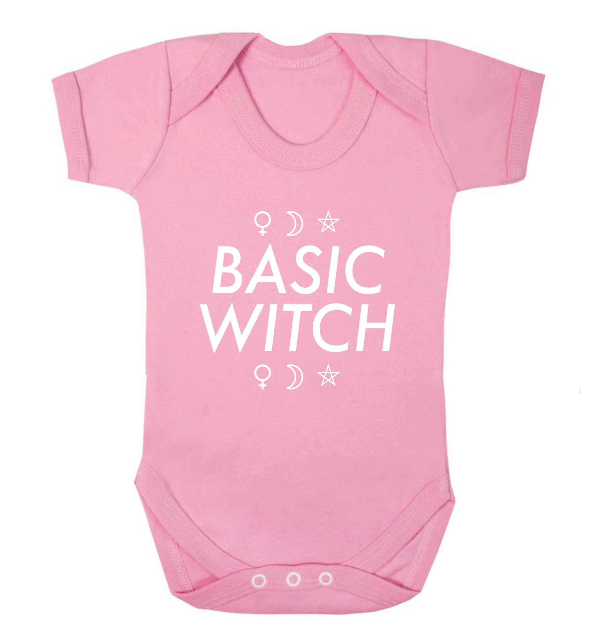 Basic witch 1 baby vest pale pink 18-24 months