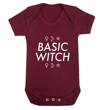 Basic witch 1 baby vest maroon 18-24 months