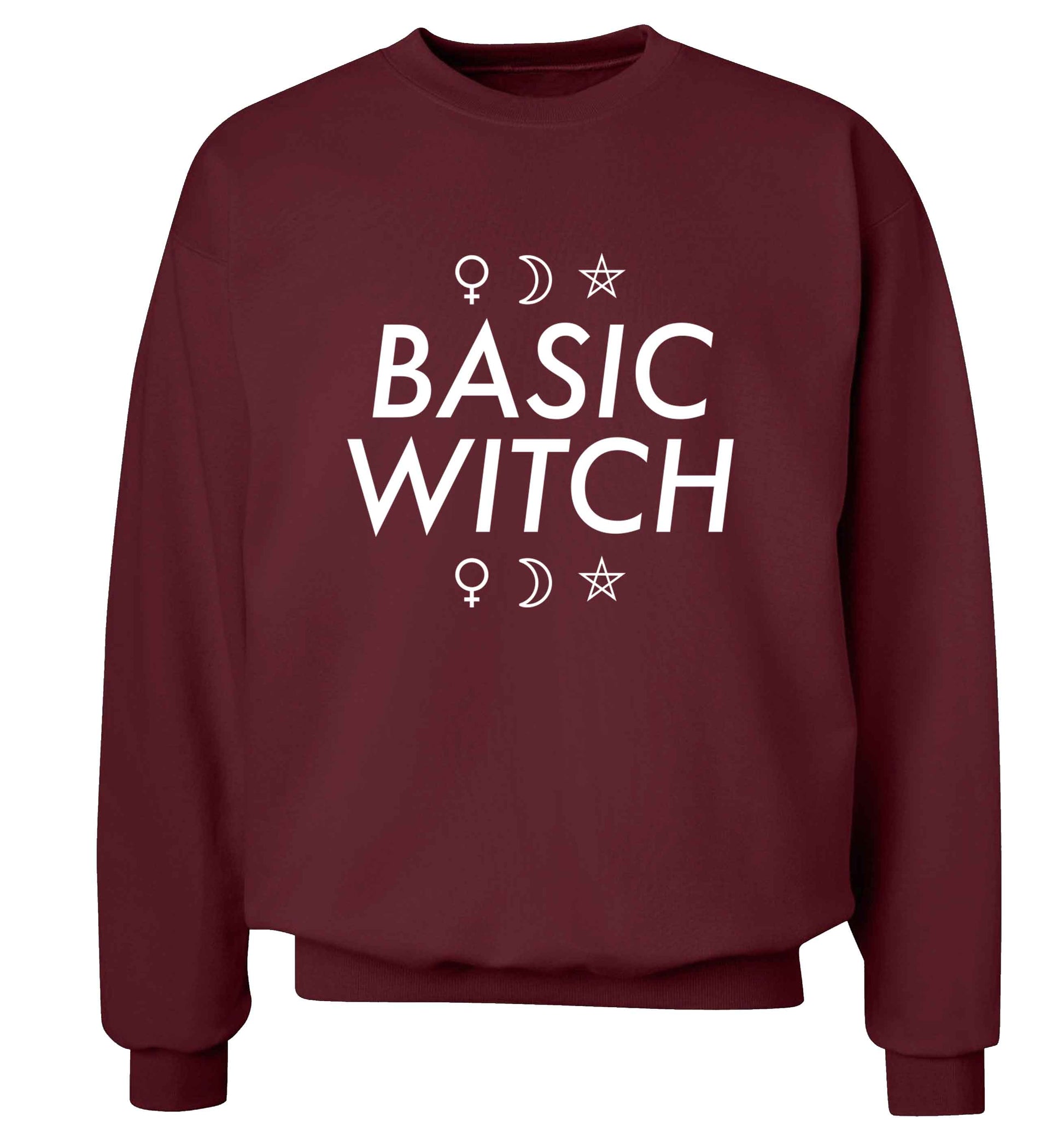 Basic witch 1 adult's unisex maroon sweater 2XL