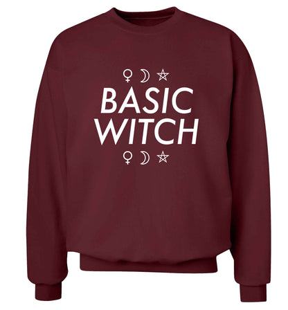 Basic witch 1 adult's unisex maroon sweater 2XL