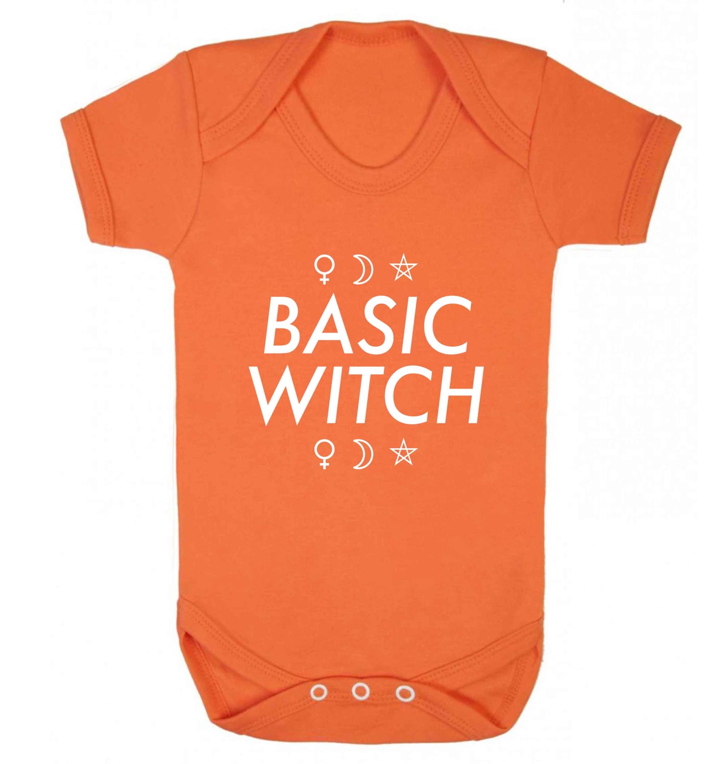 Basic witch 1 baby vest orange 18-24 months