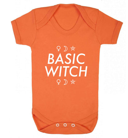 Basic witch 1 baby vest orange 18-24 months