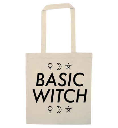 Basic witch 1 natural tote bag
