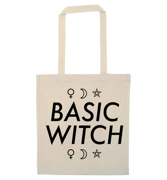 Basic witch 1 natural tote bag