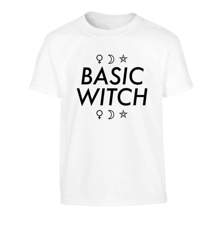 Basic witch 1 Children's white Tshirt 12-13 Years