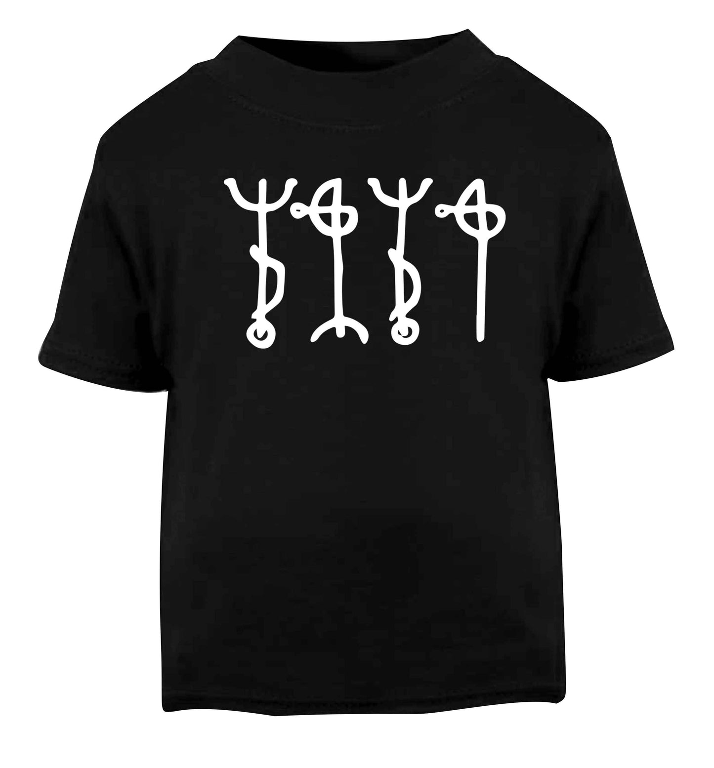 Draumstafir staves Black baby toddler Tshirt 2 years