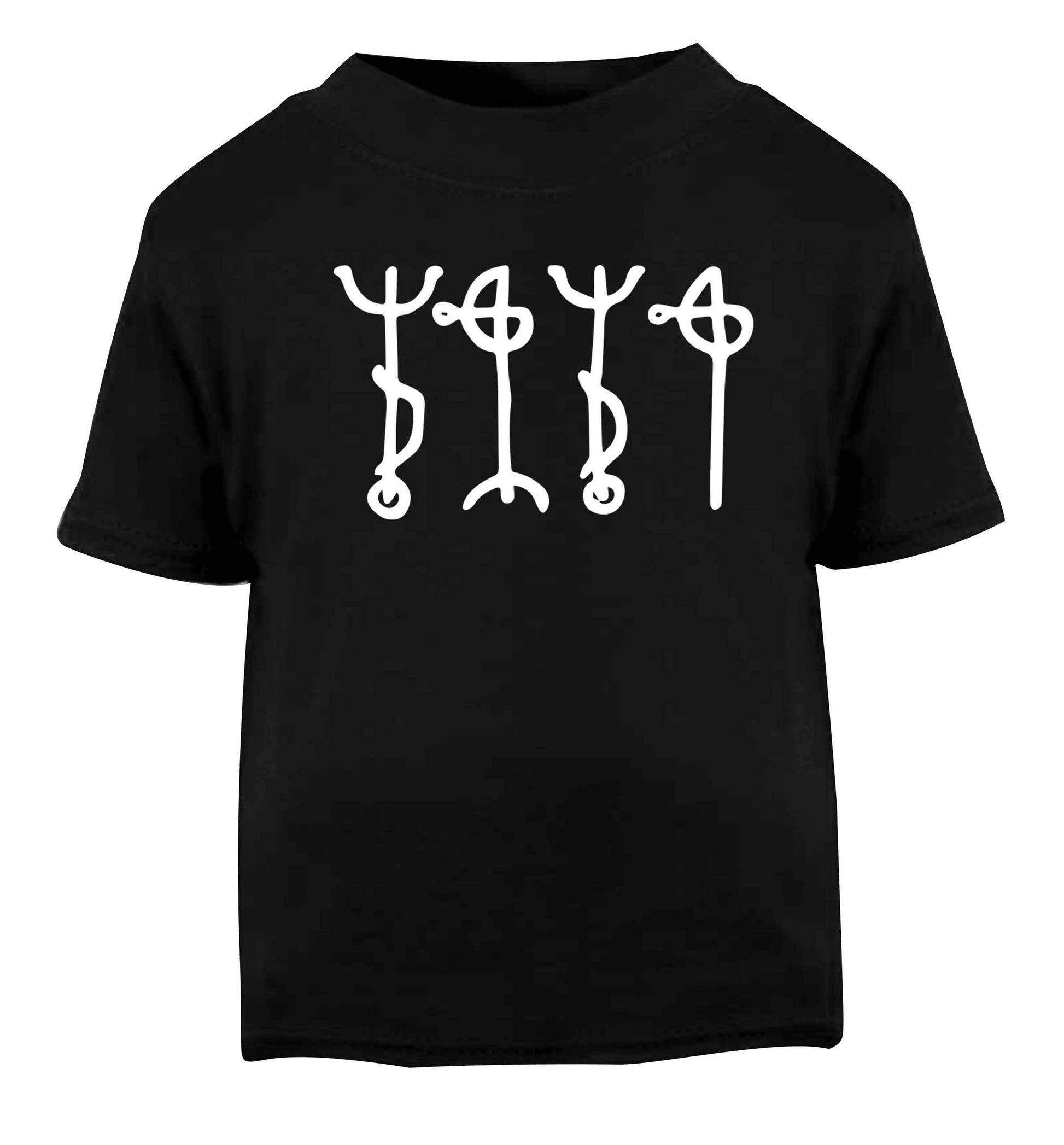 Draumstafir staves Black baby toddler Tshirt 2 years
