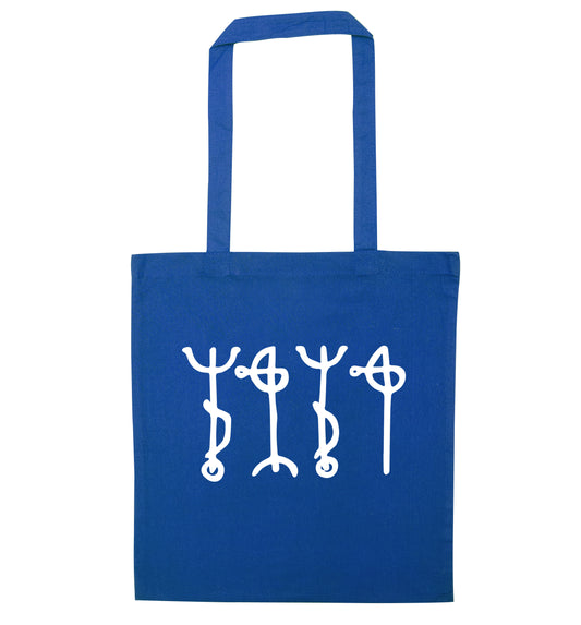 Draumstafir blue tote bag