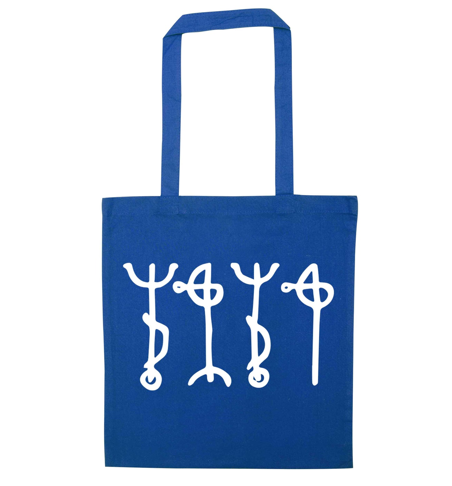 Draumstafir staves blue tote bag