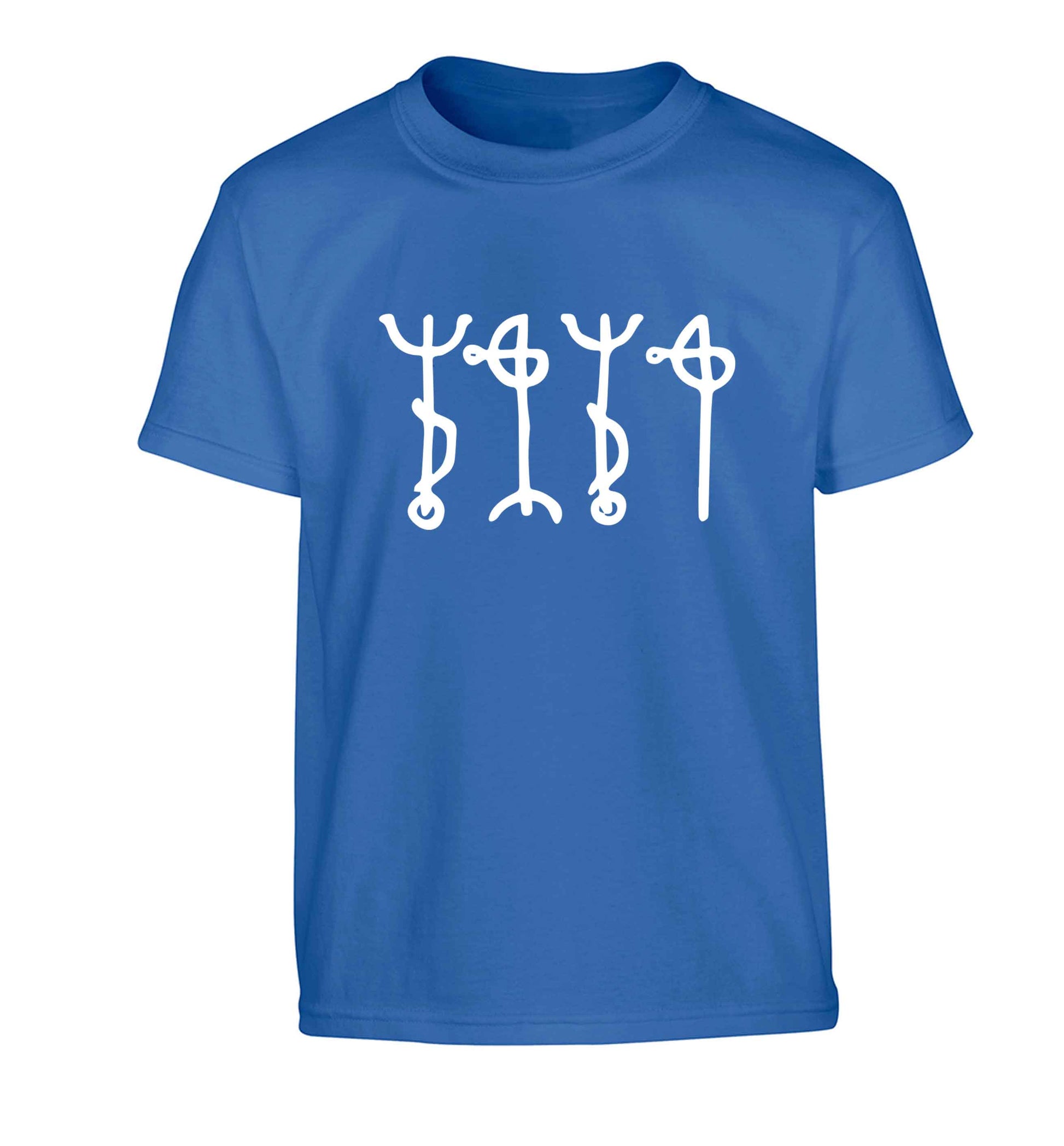 Draumstafir staves Children's blue Tshirt 12-13 Years
