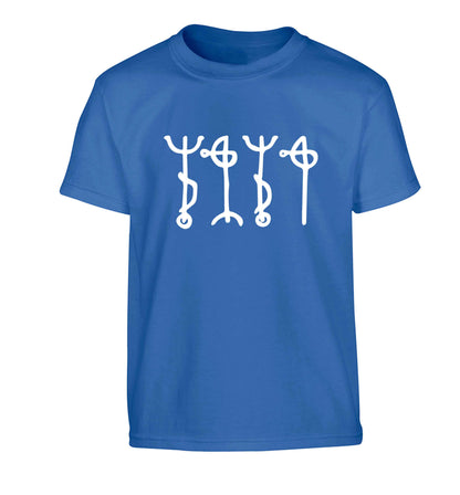 Draumstafir staves Children's blue Tshirt 12-13 Years