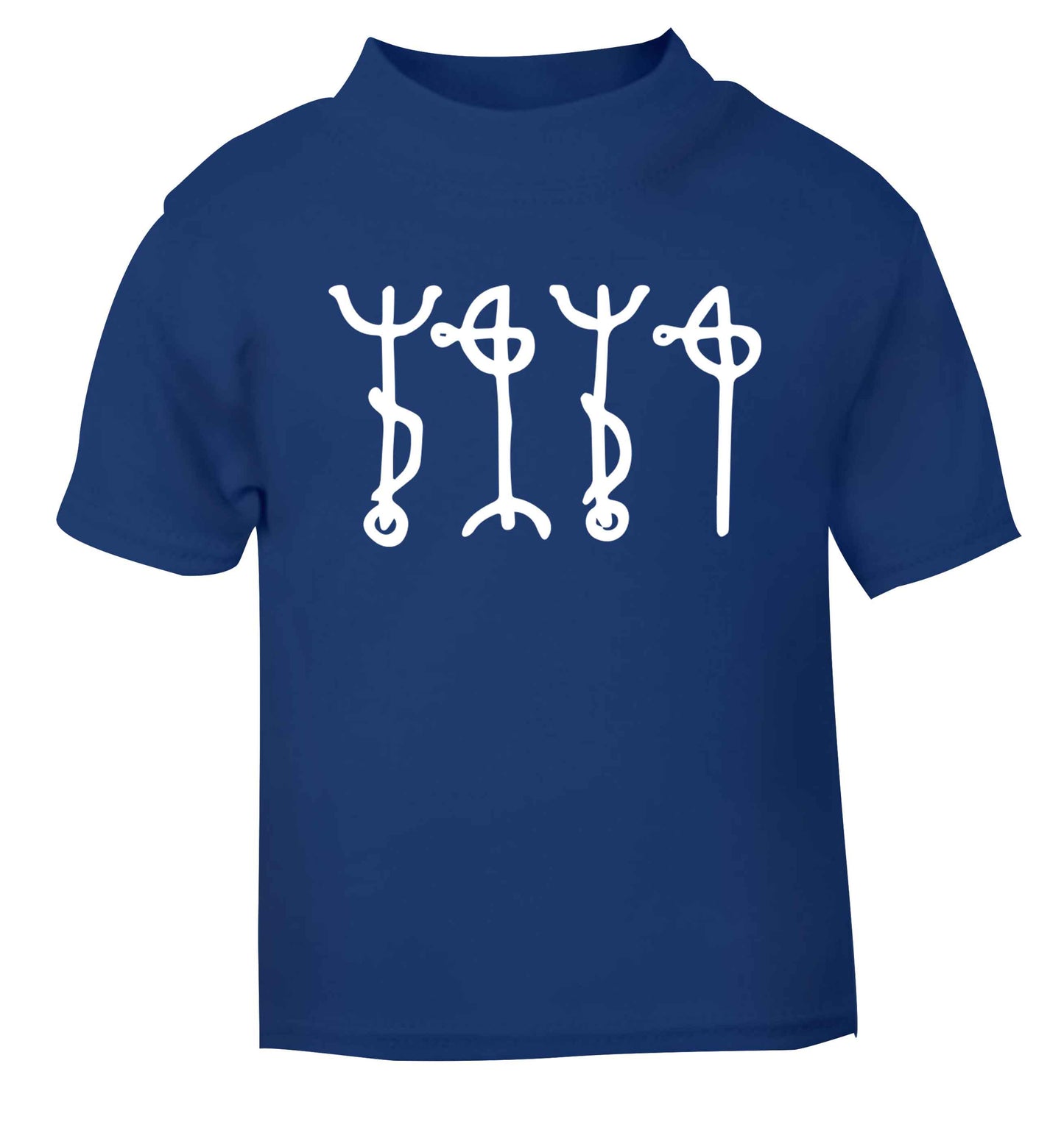 Draumstafir staves blue baby toddler Tshirt 2 Years