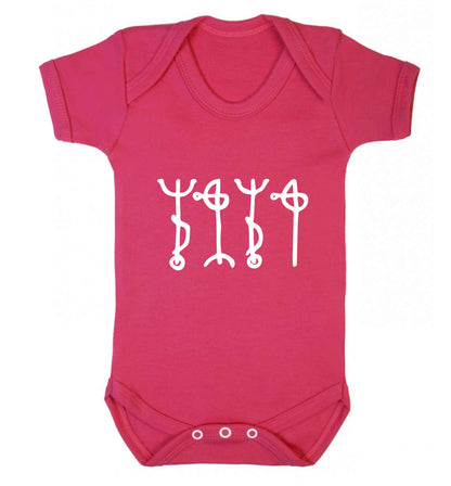 Draumstafir staves baby vest dark pink 18-24 months