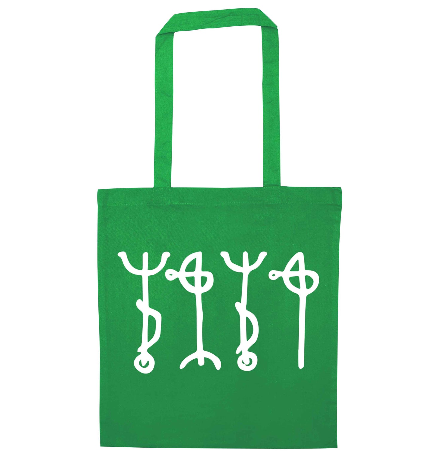 Draumstafir staves green tote bag