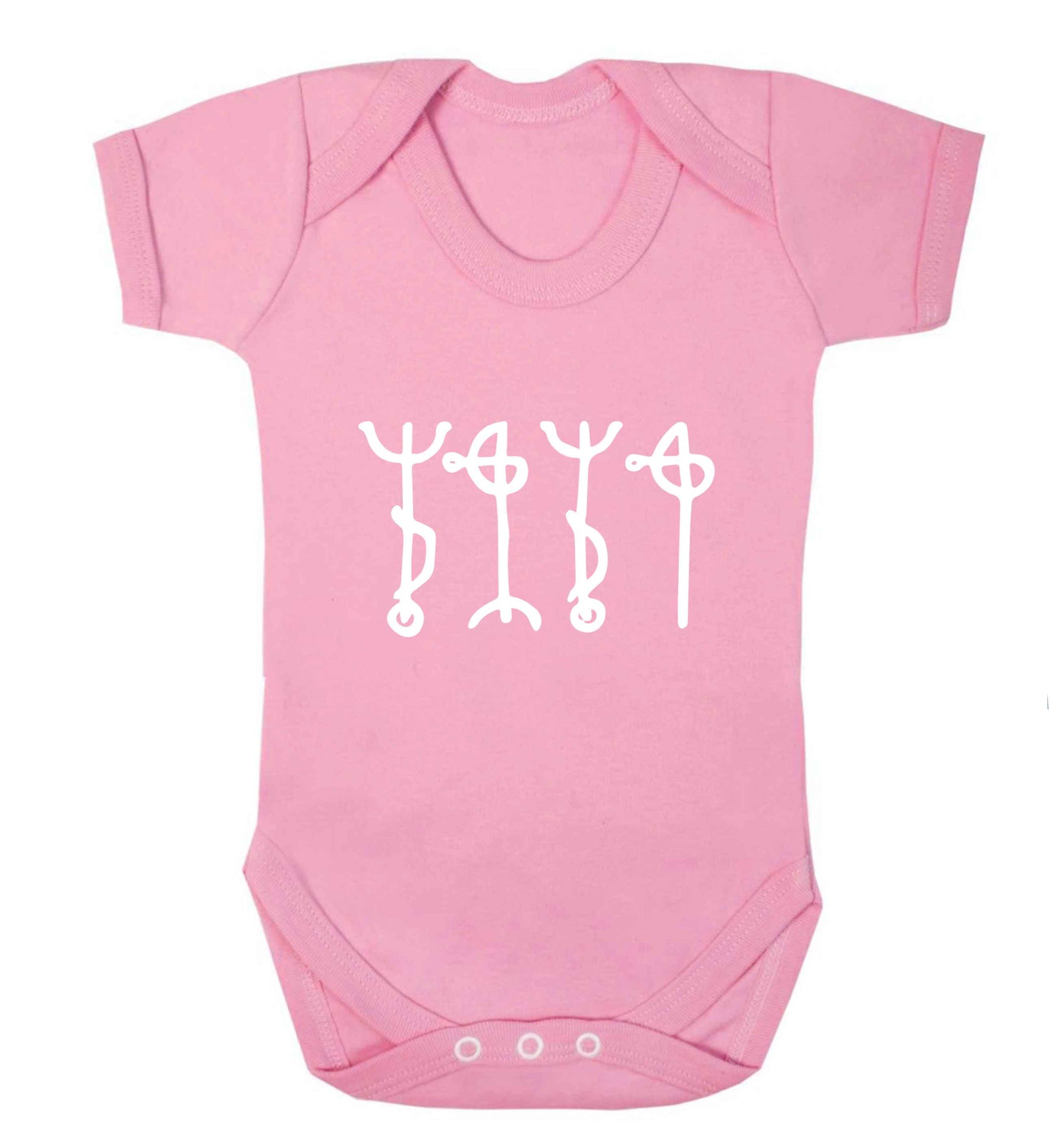 Draumstafir staves baby vest pale pink 18-24 months
