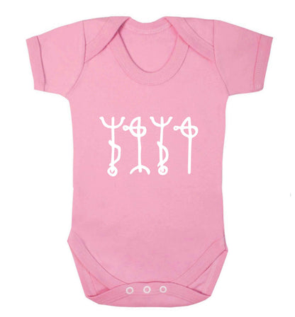 Draumstafir staves baby vest pale pink 18-24 months