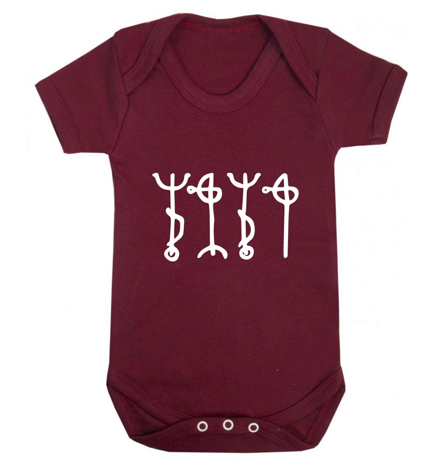 Draumstafir staves baby vest maroon 18-24 months