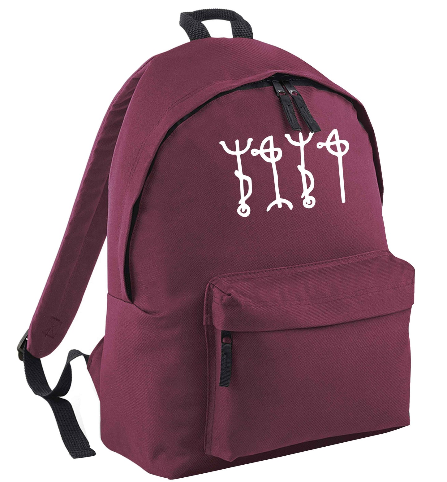 Draumstafir staves maroon adults backpack