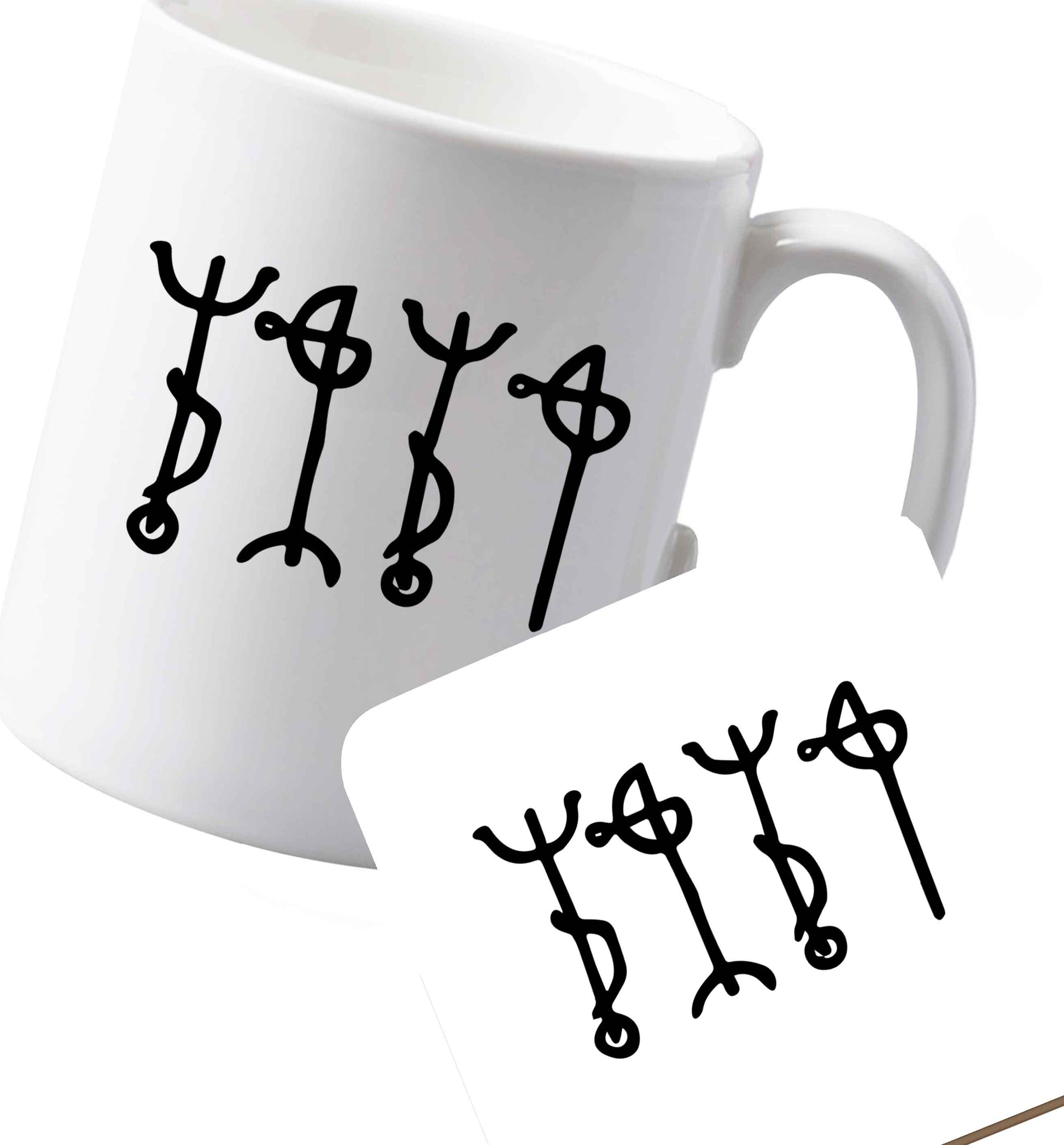 10 oz Ceramic mug and coaster Favourite Type Pan Pancake both sides