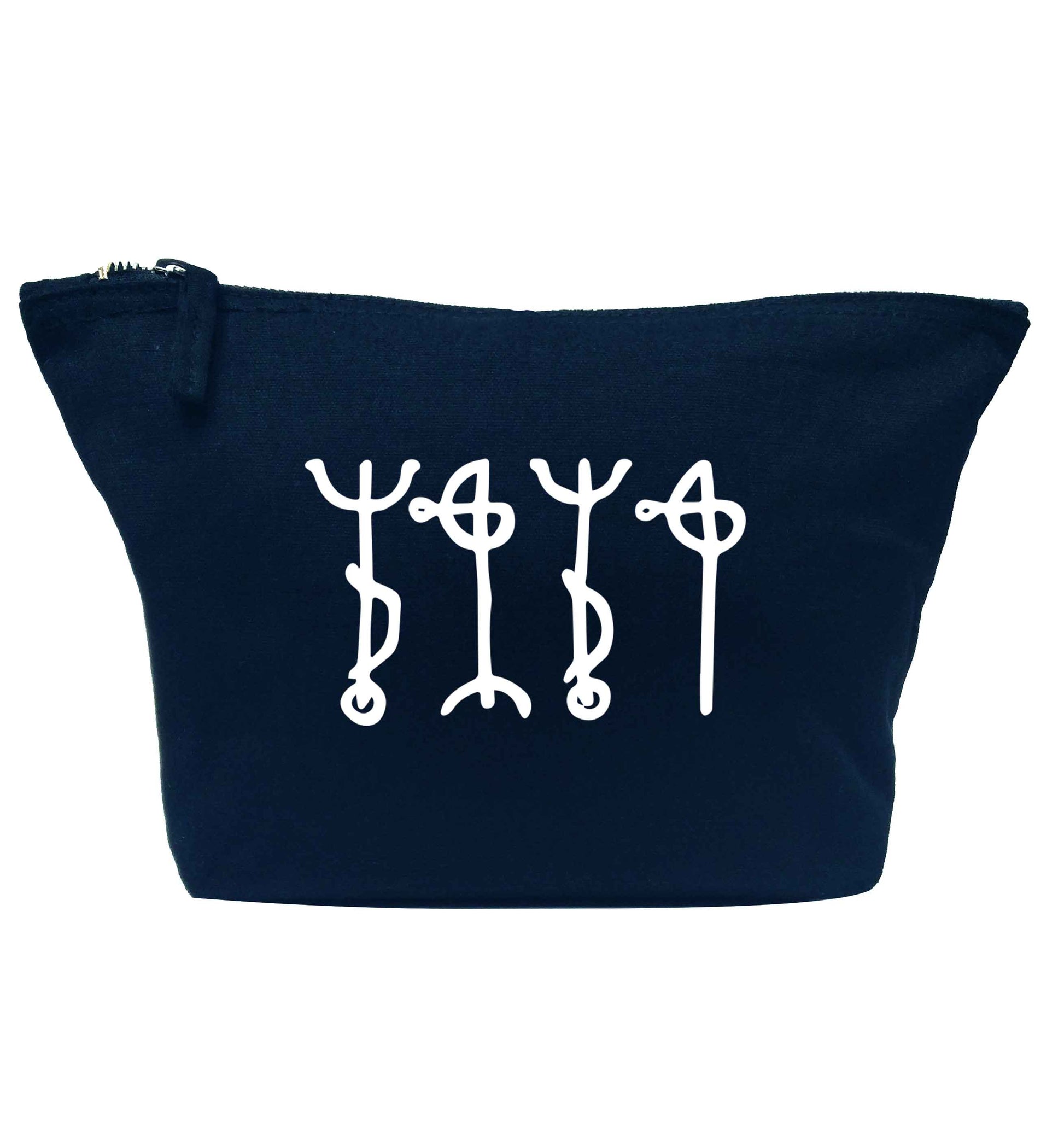 Draumstafir staves navy makeup bag
