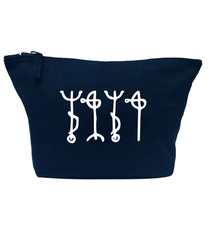 Draumstafir staves navy makeup bag