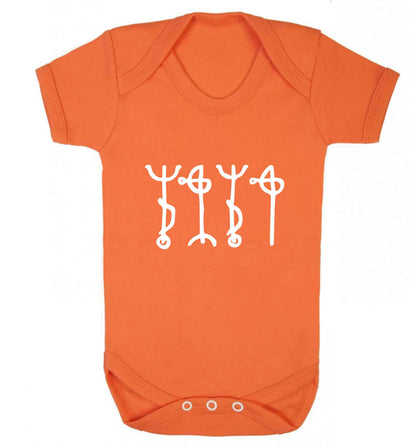 Draumstafir staves baby vest orange 18-24 months