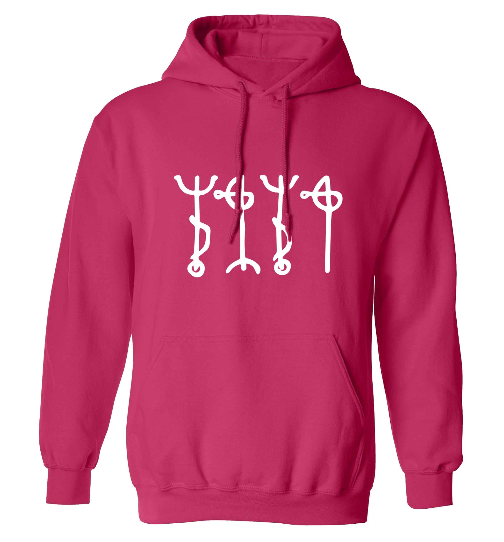 Draumstafir staves adults unisex pink hoodie 2XL