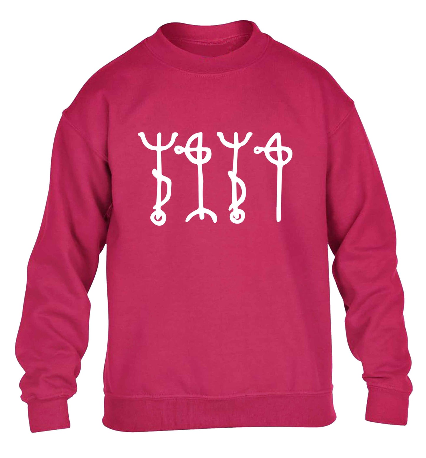 Draumstafir staves children's pink sweater 12-13 Years
