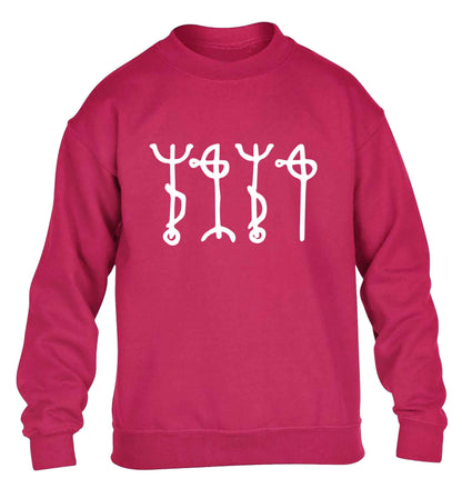 Draumstafir staves children's pink sweater 12-13 Years