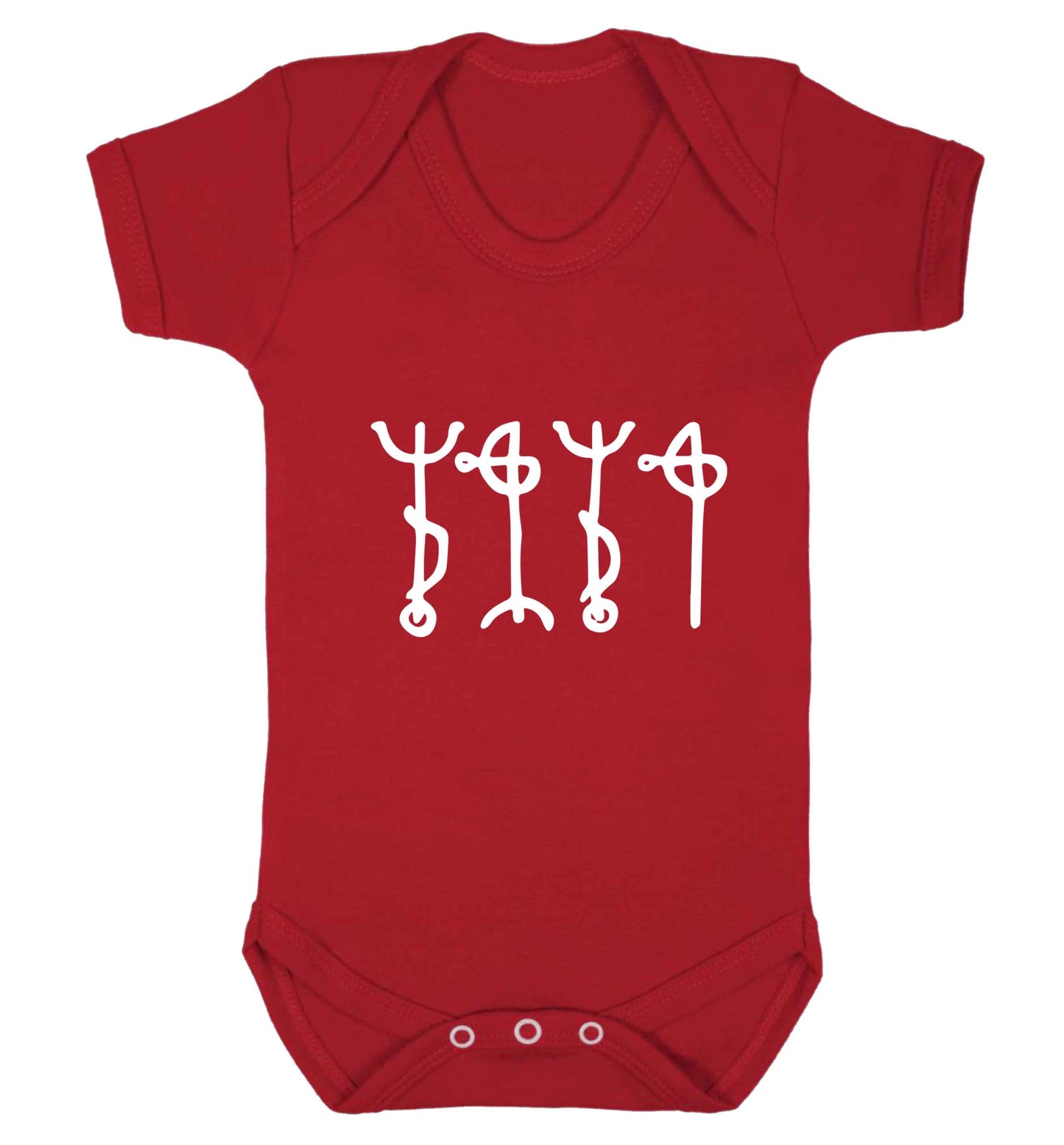 Draumstafir staves baby vest red 18-24 months
