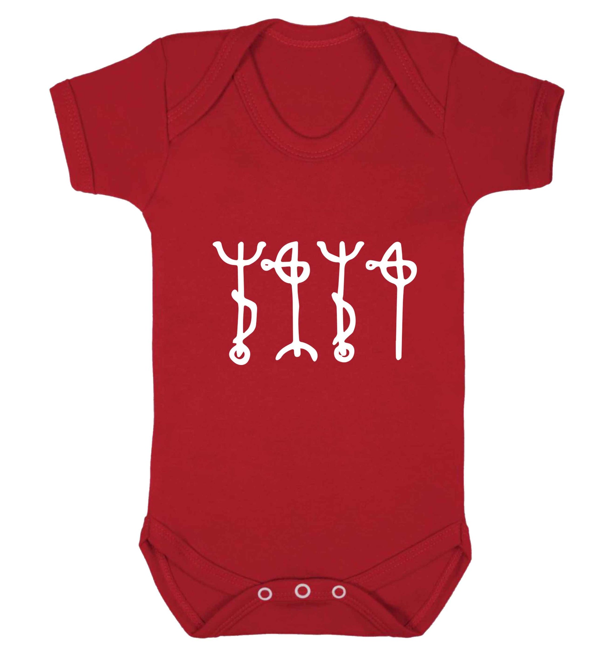 Draumstafir staves baby vest red 18-24 months