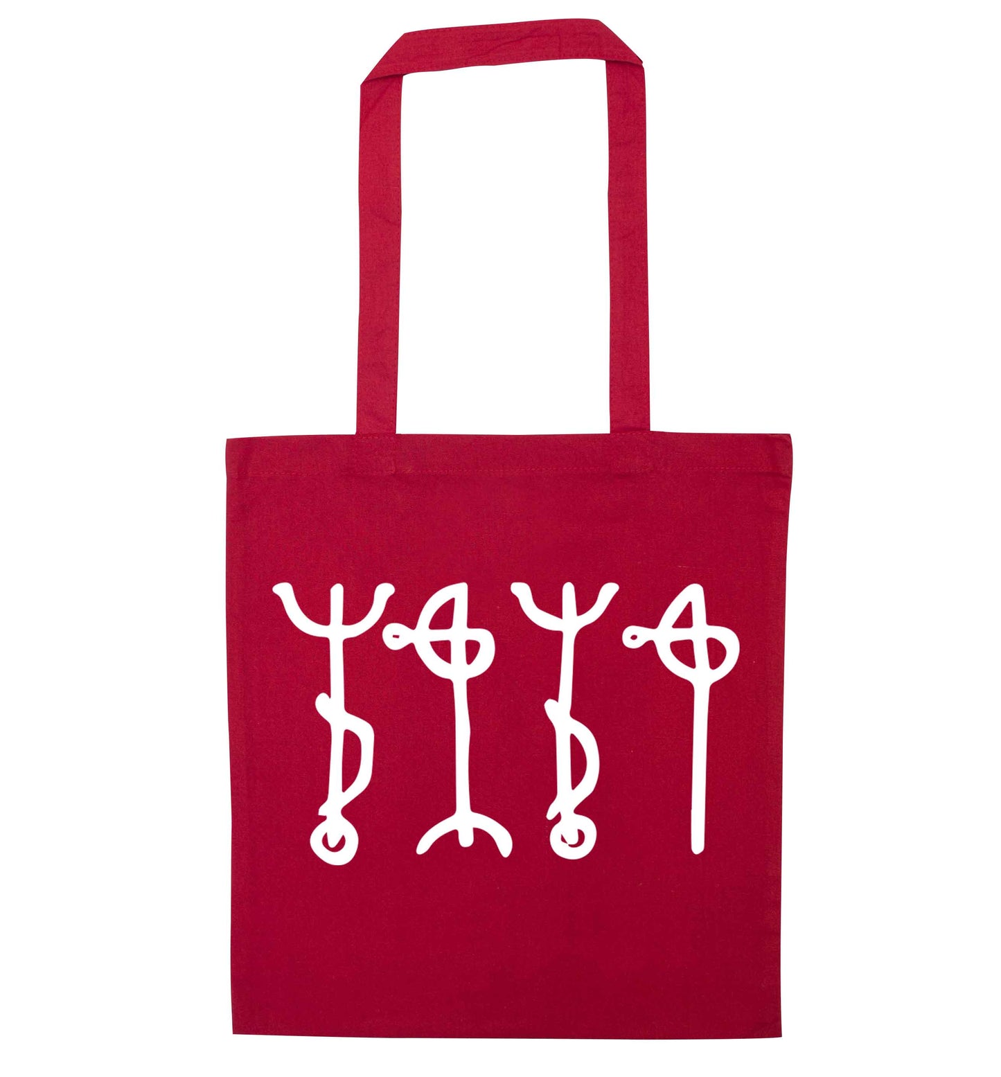 Draumstafir staves red tote bag