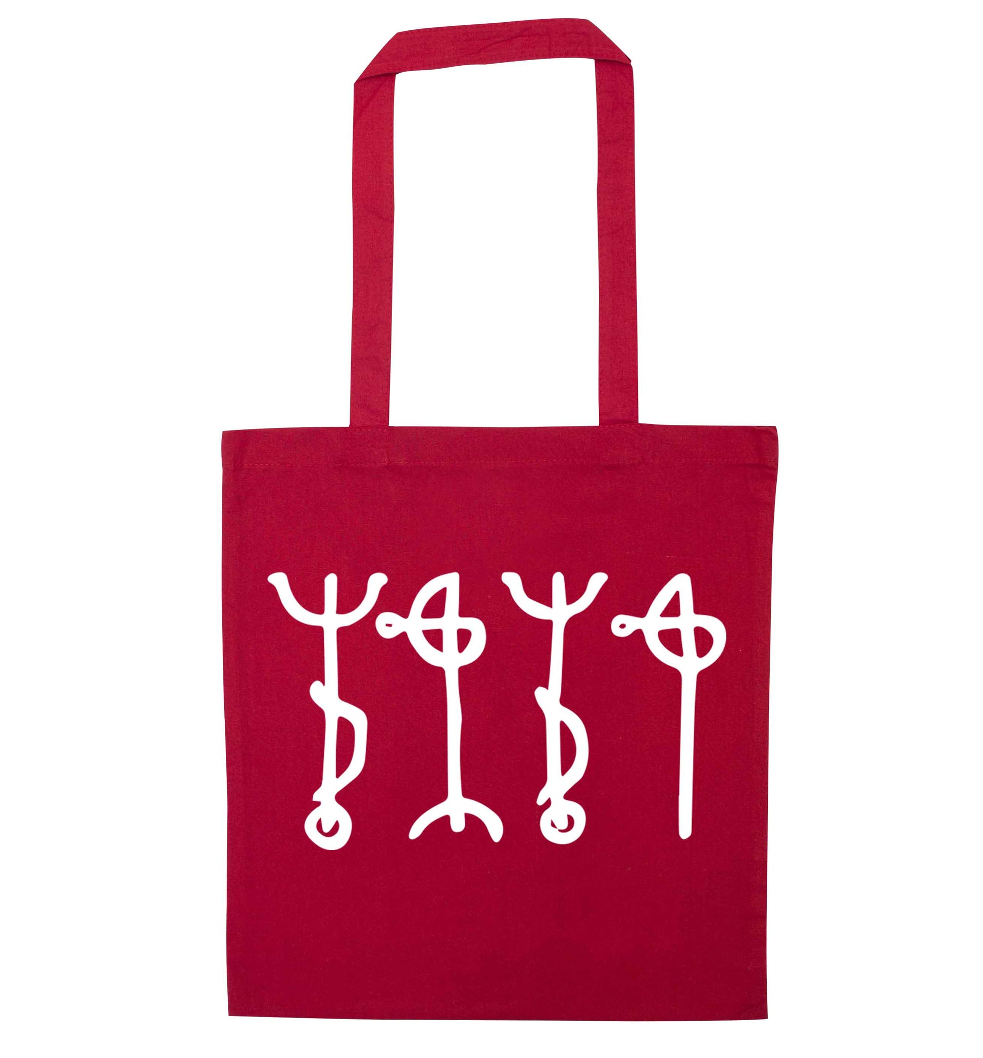 Draumstafir staves red tote bag