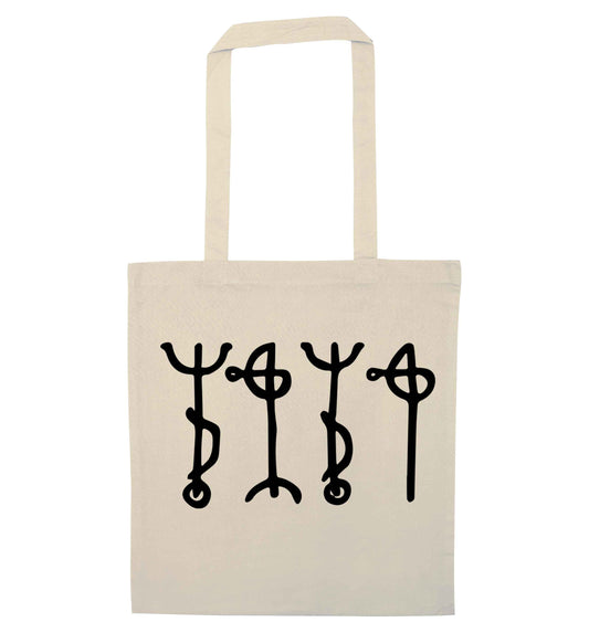 Draumstafir staves natural tote bag