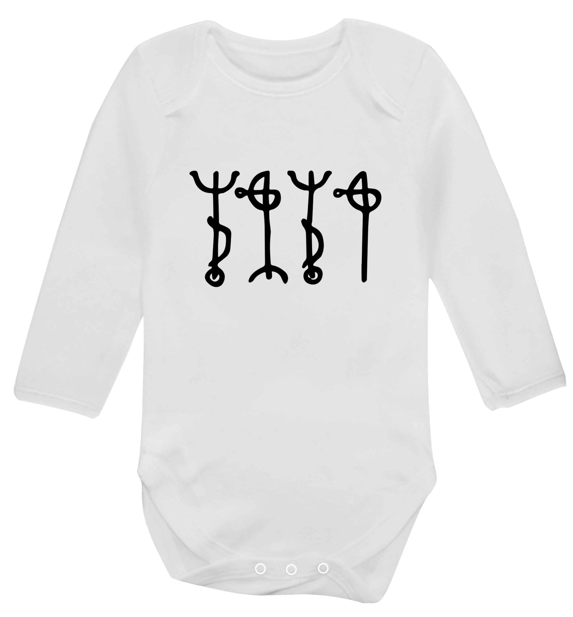 Draumstafir staves baby vest long sleeved white 6-12 months