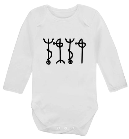 Draumstafir staves baby vest long sleeved white 6-12 months