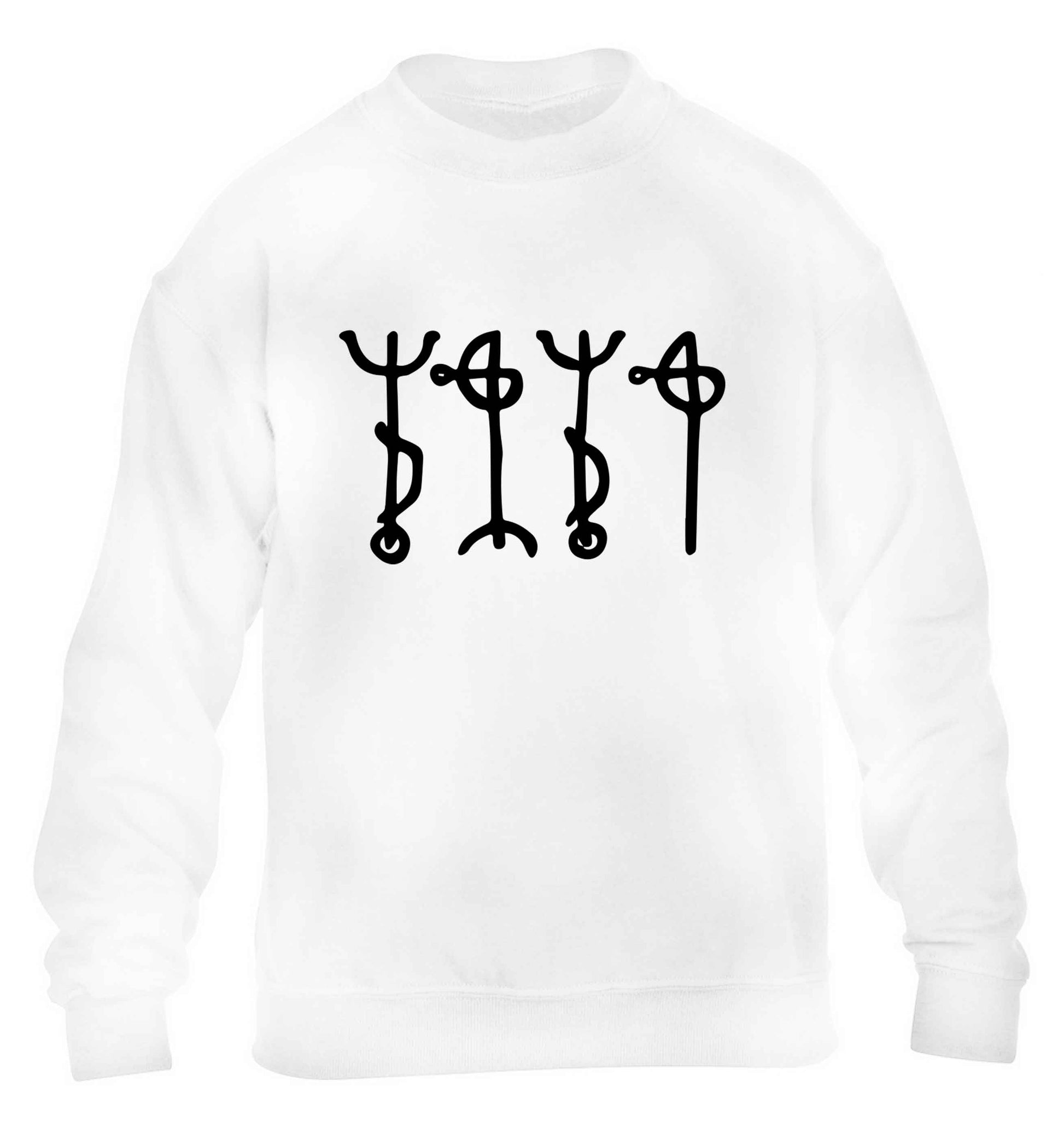 Draumstafir staves children's white sweater 12-13 Years