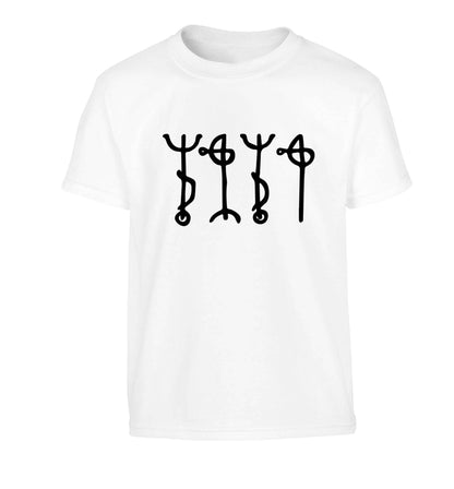 Draumstafir staves Children's white Tshirt 12-13 Years