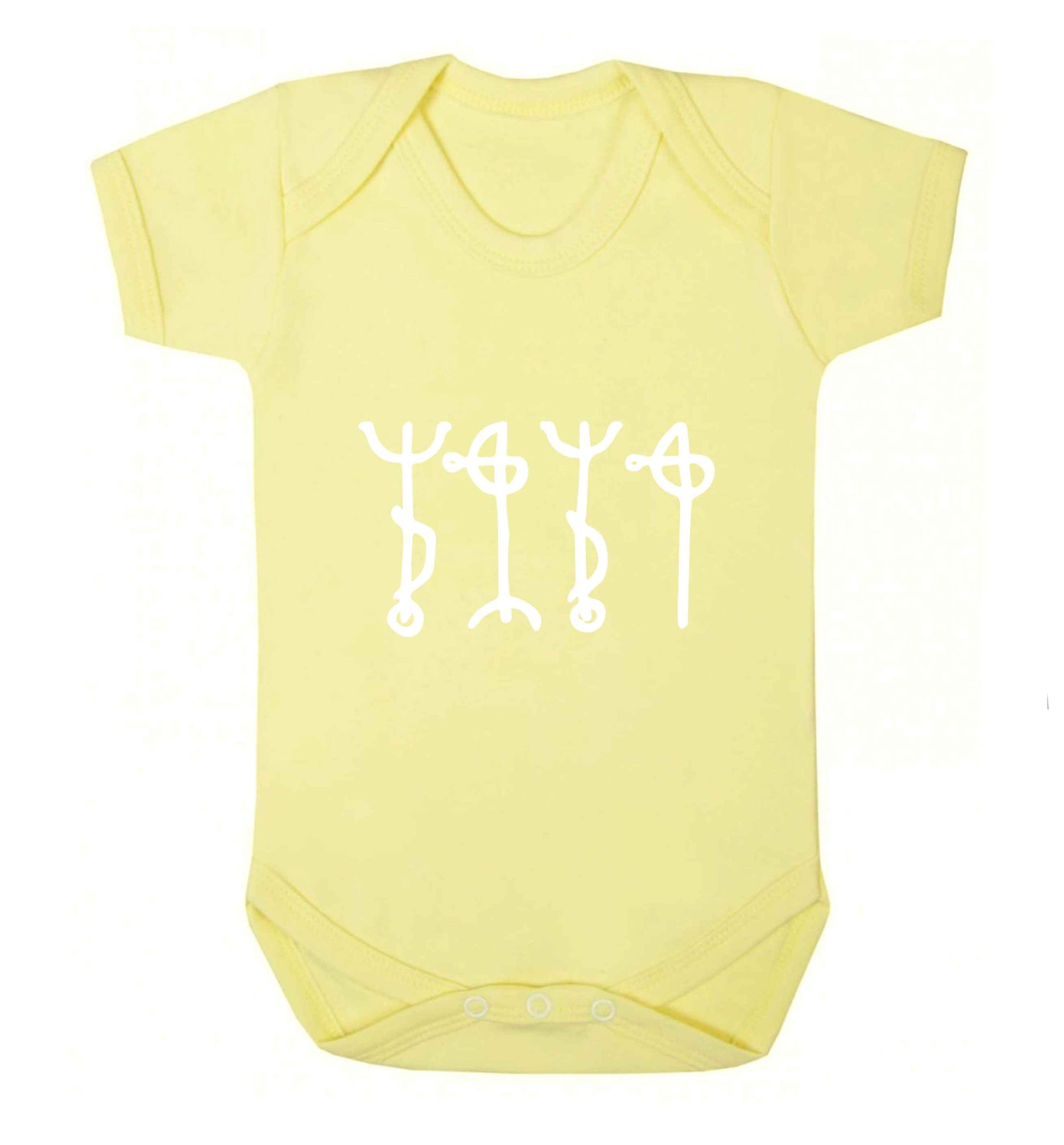 Draumstafir staves baby vest pale yellow 18-24 months