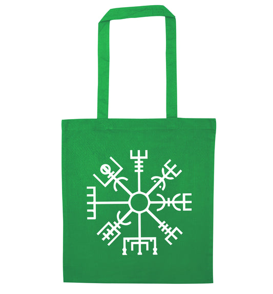 Vegvisir green tote bag