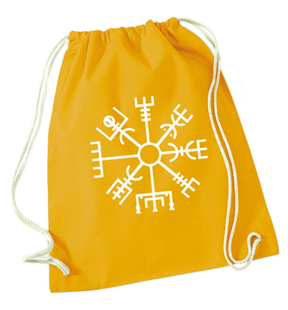 Vegv‚Äö√Ñ√¥sir wayfinder mustard drawstring bag