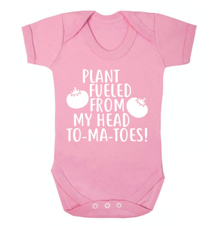 Plant fueled from my head to-ma-toes Baby Vest pale pink 18-24 months
